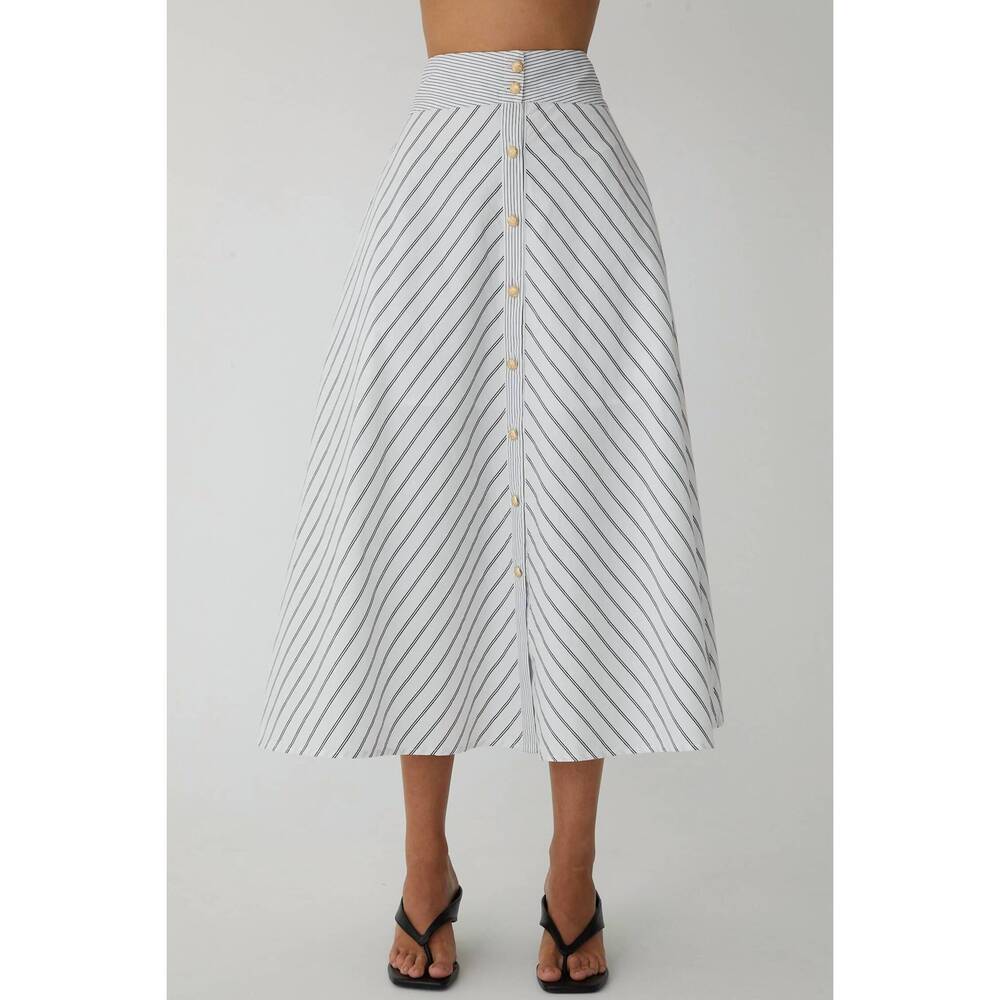 NEW JS71 fraser skirt in white/black stripe